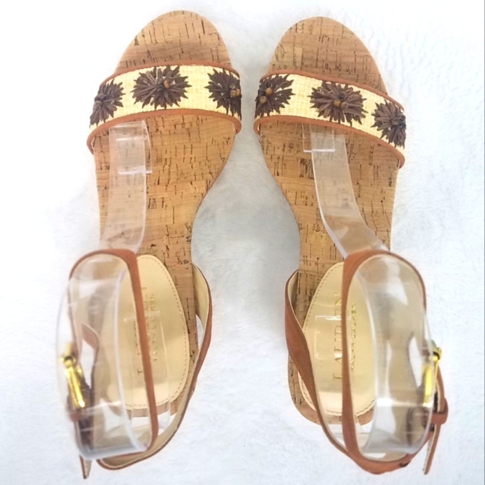 Lauren Ralph Lauren Odelia Wedge Sandals - Picture 3 of 6